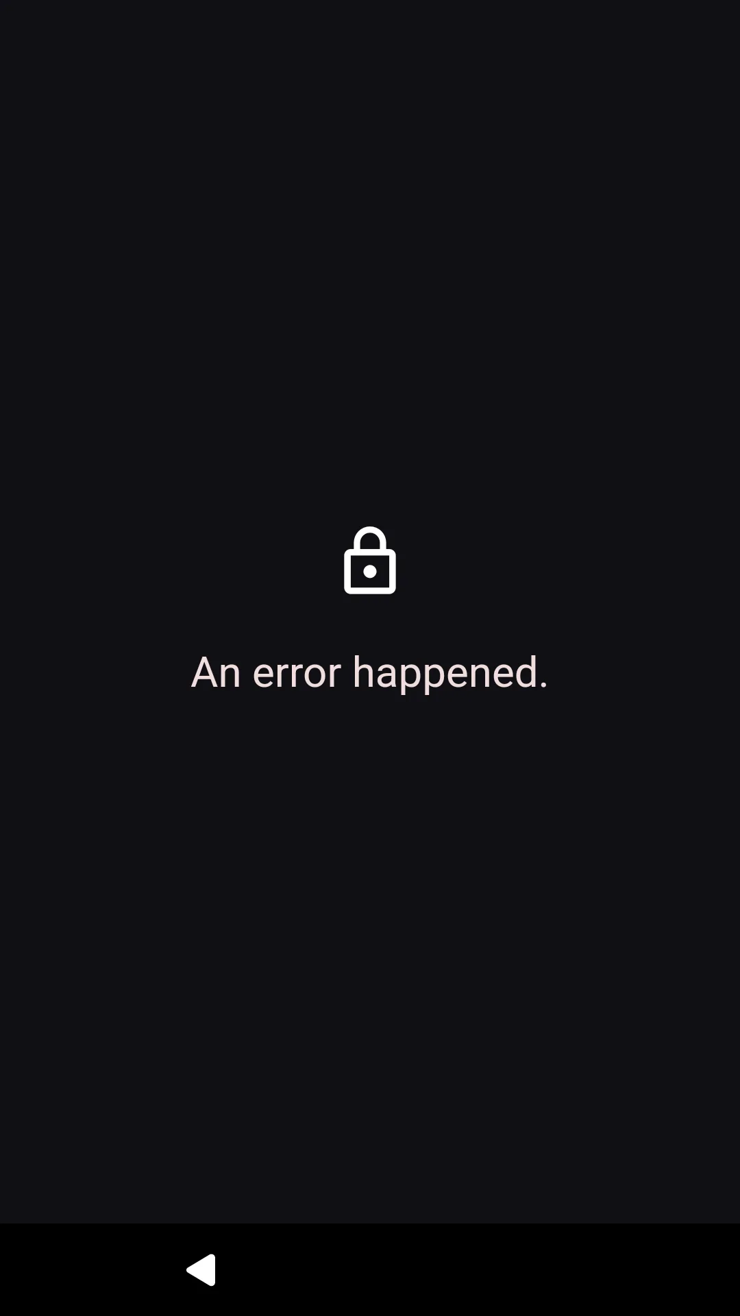 An error happened